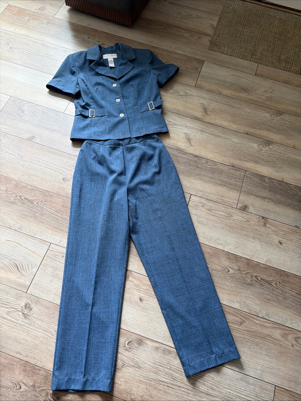 Vintage 90s women’s size 10 two-piece pant suit by Sag Harbor. Blue. Great cond. - Picture 17 of 17